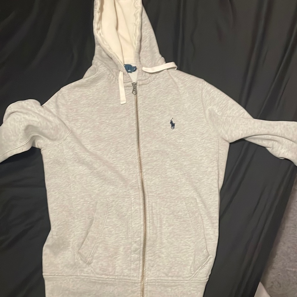 Grey Polo Zip up hoodie